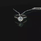Four-Prong Diamond Solitaire Ring in Platinum