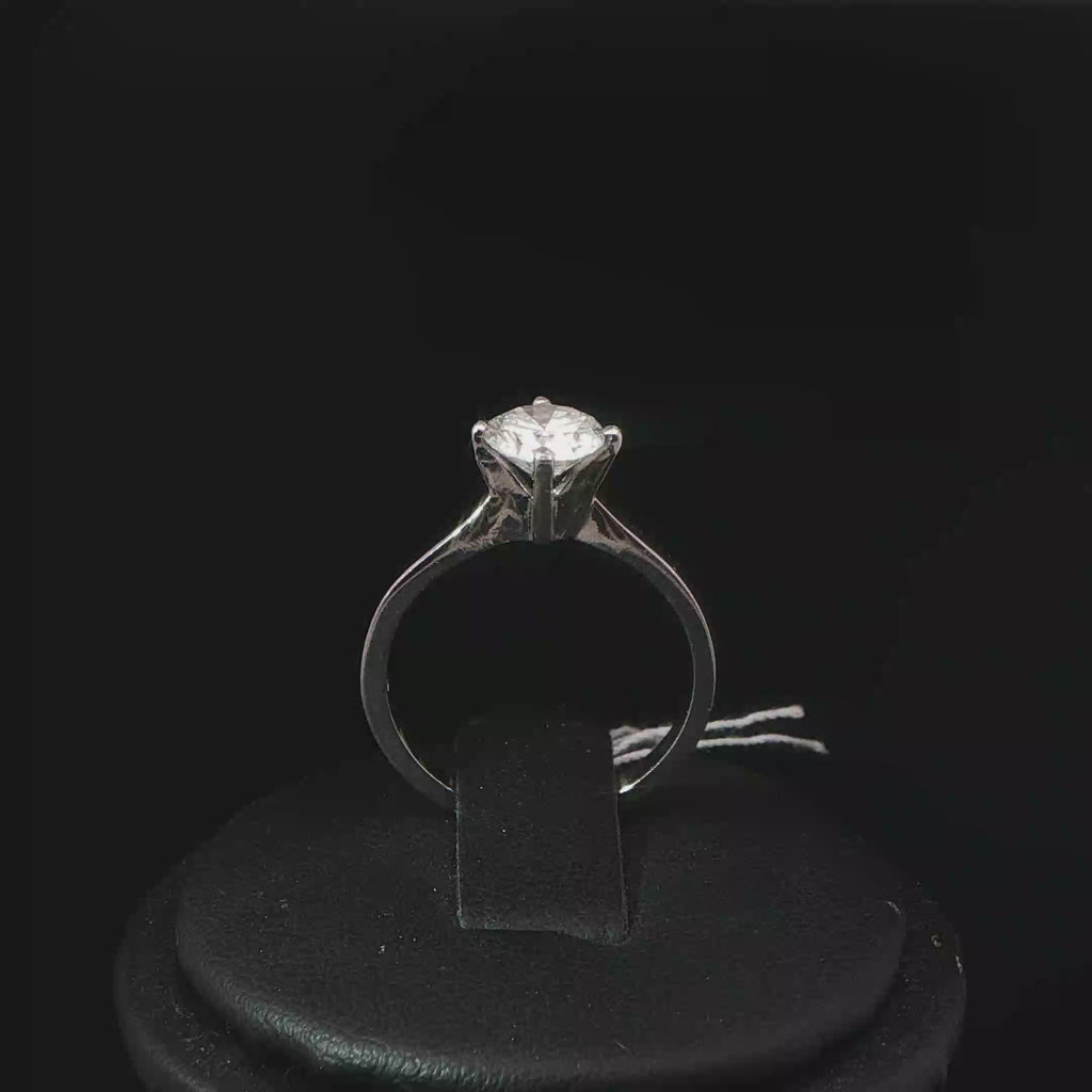 Four-Prong Diamond Solitaire Ring in Platinum