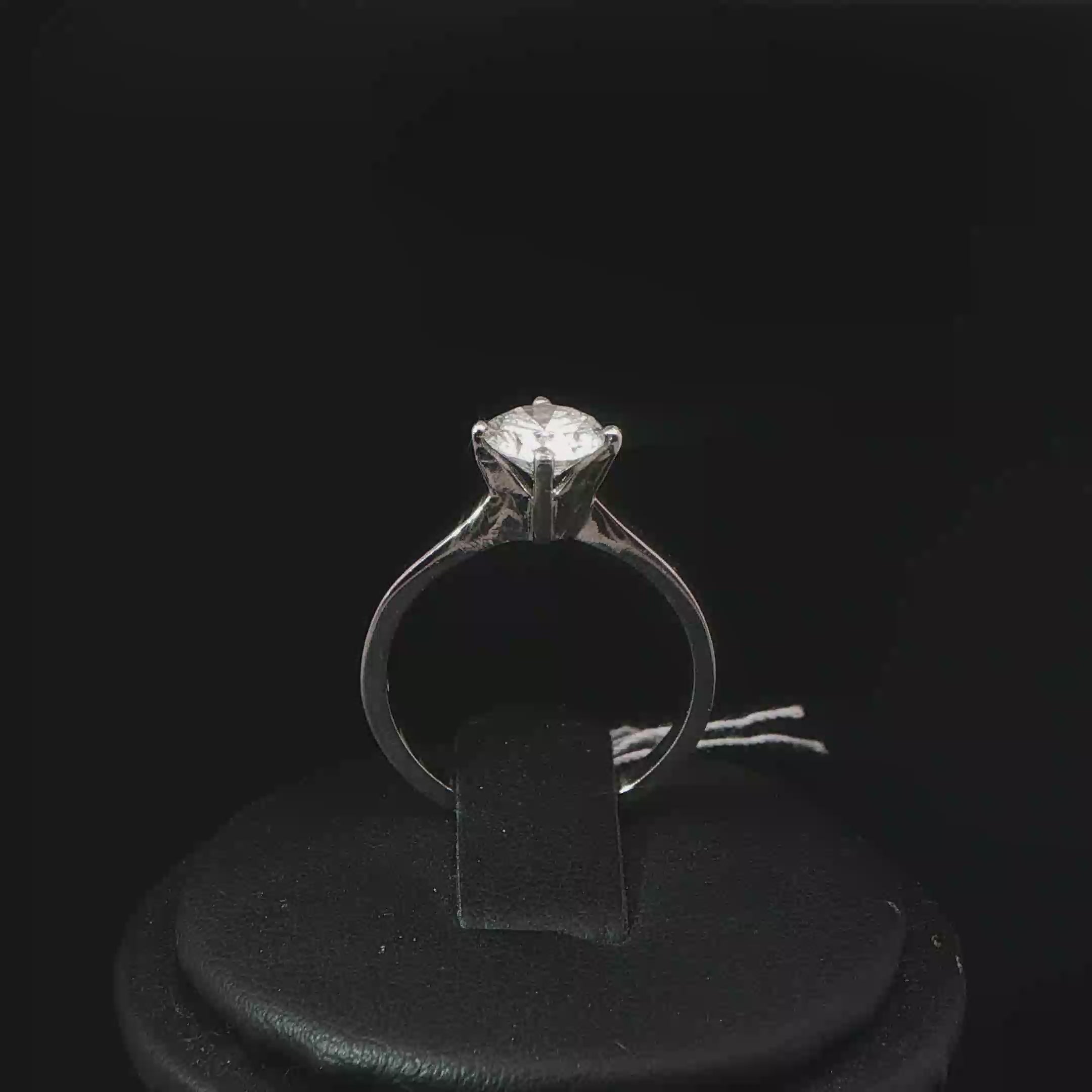 Four-Prong Diamond Solitaire Ring in Platinum