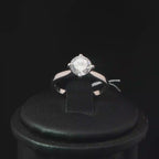 Four-Prong Diamond Solitaire Ring in Platinum