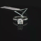 Round Diamond Four-Prong Solitaire Ring in 14k White Gold
