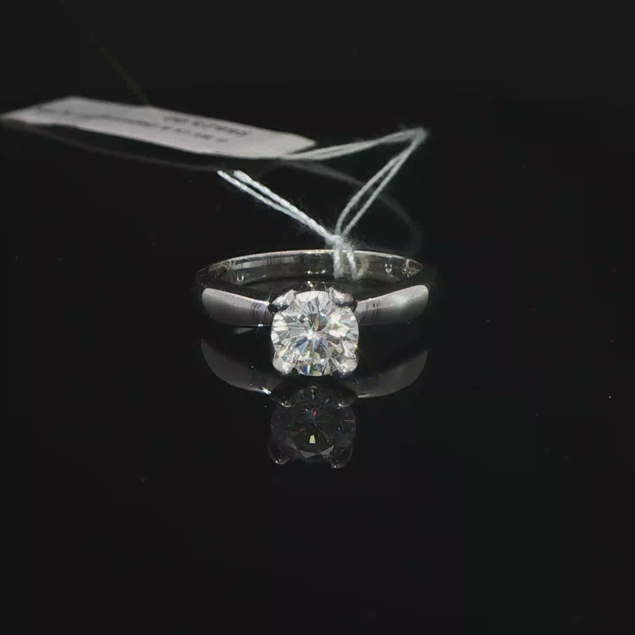 Round Diamond Four-Prong Solitaire Ring in 14k White Gold