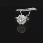 Diamond Floral Cluster Ring in White Gold