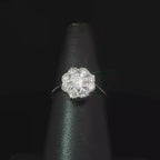 Diamond Floral Cluster Ring in White Gold