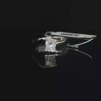 Princess Cut Diamond Bypass Solitaire Ring in White Gold
