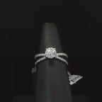 White Gold Twisted Cable Diamond Solitaire Ring