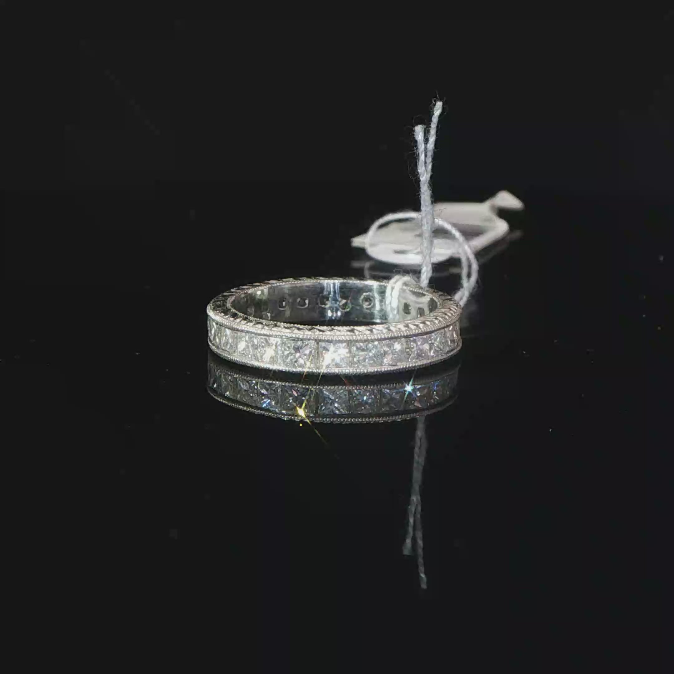 Platinum Channel-Set Diamond Eternity Ring
