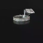 Alternating Round and Baguette Diamond Eternity Ring in Platinum