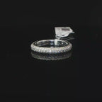 18k White Gold Pavé Diamond Domed Eternity Ring
